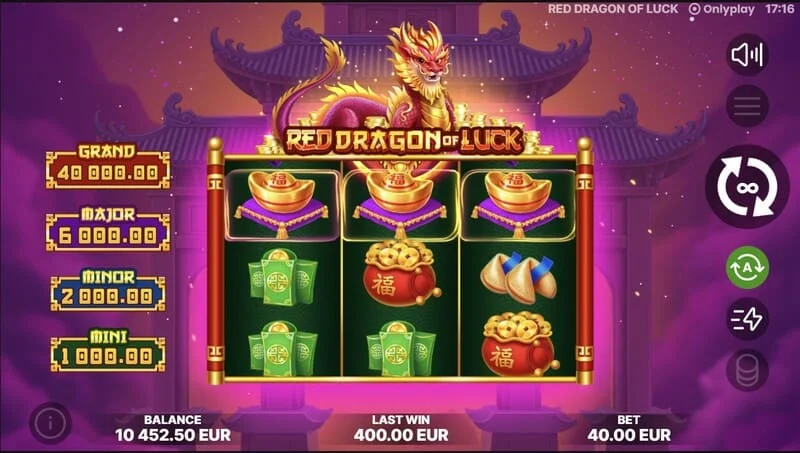 Red Dragon of Luck - pokretanje značajke Bonus Coin Game